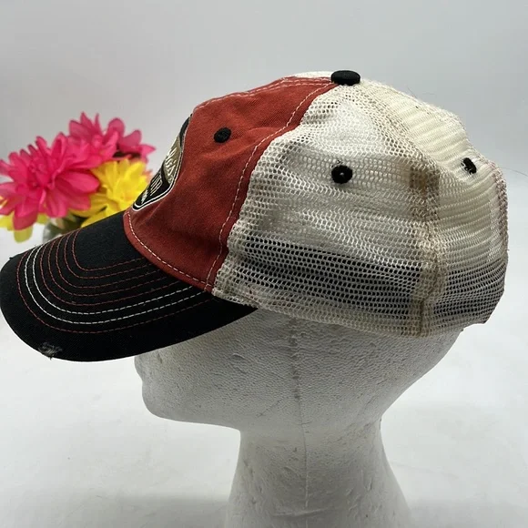 Cabela's Outfitter Red black fishing baseball hat adjustable HT3328 - Picture 2 of 6